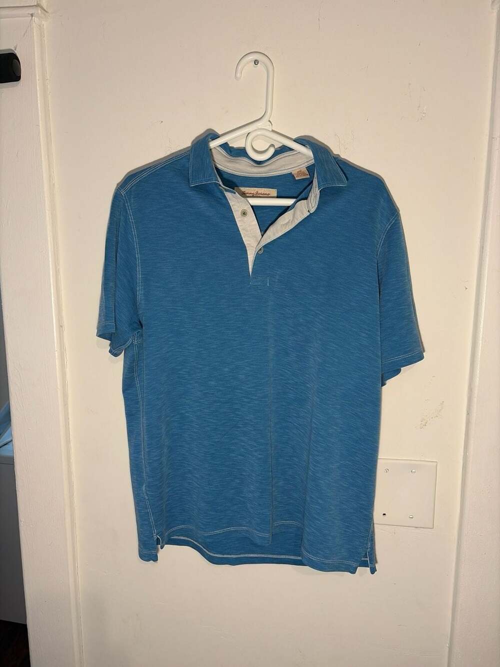 Tommy Bahama Emfielder Blue Modal Blend Polo Shirt - Medium